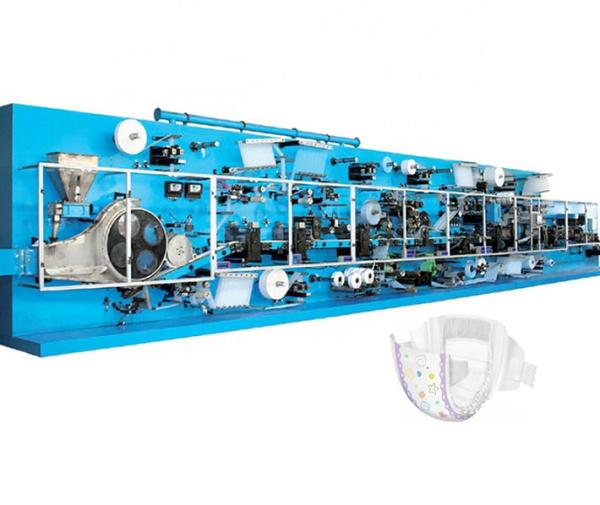 300piece/Min 380V 50HZ Diaper Production Plant / Baby Diaper Making Machine Length 450mm