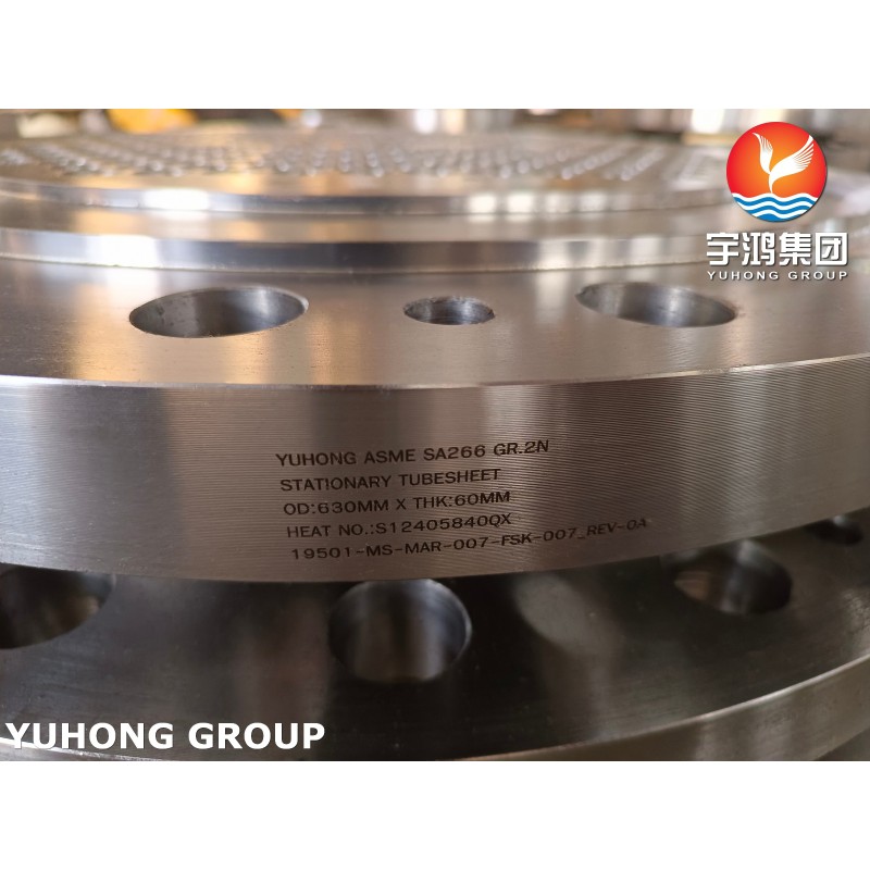 ASME SA 266 Gr.2N Stationary Tubesheet for Shell & Tube Heat Exchanger Applications