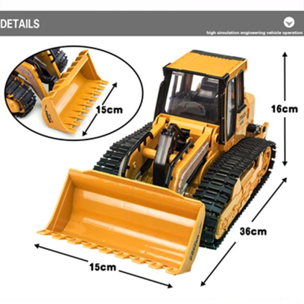 Indoor-Outdoor Remote Controlled Bulldozer 5 Channels Sound and Light Simulation