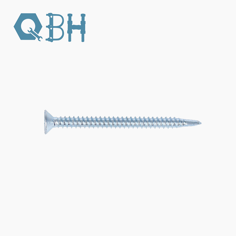 Black Phosphate Coated Drywall Screws with Self-Piercing Needle Point and EN 14566 Compliance