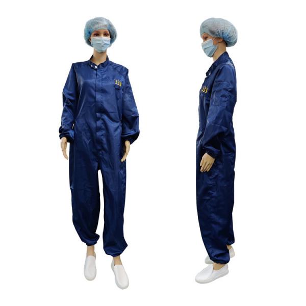 Coverall ESD нашивки 5mm водоустойчивый темно-синий анти- статический Washable без клобука