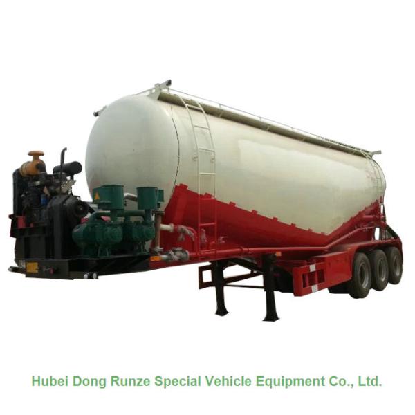 45cbm Tank Semi Trailer For Bulk Cement / Mineral Powder / Ashes / Flour Cargo Transport