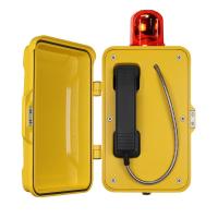 Téléphone industriel coloré et résistant aux intempéries avec balise, téléphone d'urgence extérieur