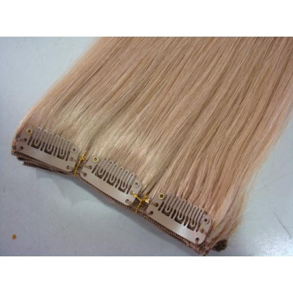 Blonde Hair Extensions Bundle And Closure Straight 100 Grams