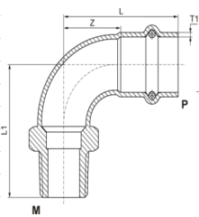 Food Grade 90 Degree Elbow Male Threaded Stainless Steel Fitting
