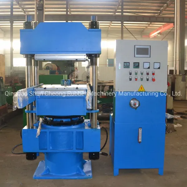 PLC Control Rubber Vulcanizing Press with 1.00 MN Total Pressure and Electric Heating for Silicone Products