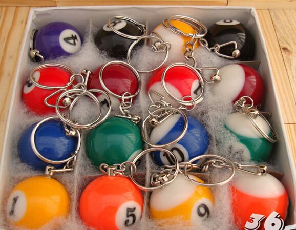 New creative gift product billiards table tennis keychain keyrings