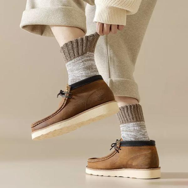 Mode chaussettes d'hiver en cachemire de laine épaisse chaussettes chaudes douces en terre