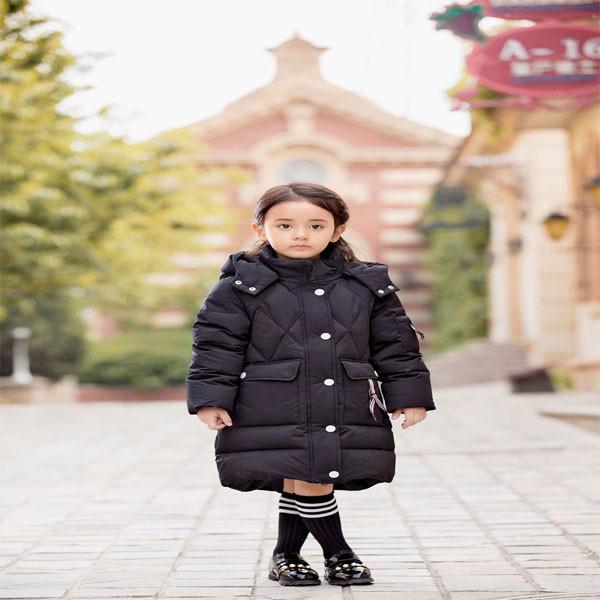Bilemi Detachable Cap Black Red Gray Down Jacket Baby Girl Parka Kids Winter Down Coat