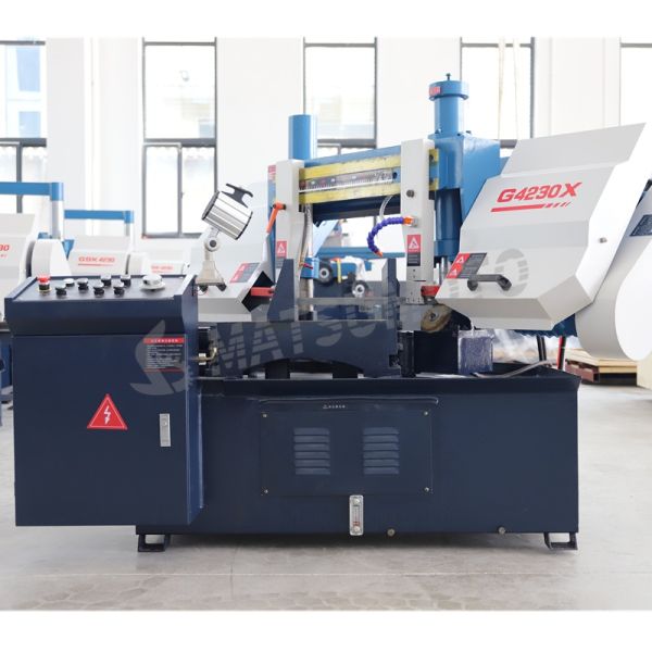 Industrial G4230X Angle Cutting Band Saw Semi Automatic Metal Sawing Machine