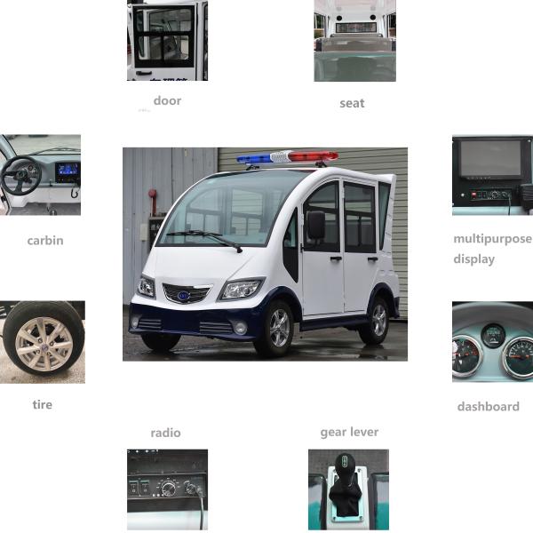 Full Enclosed Passenger Cabin Mini 4 seats Electric Buggy For Patrol CE Approved