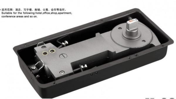 Adjustable speed glass / wooden door double action floor spring Closer for 130KG