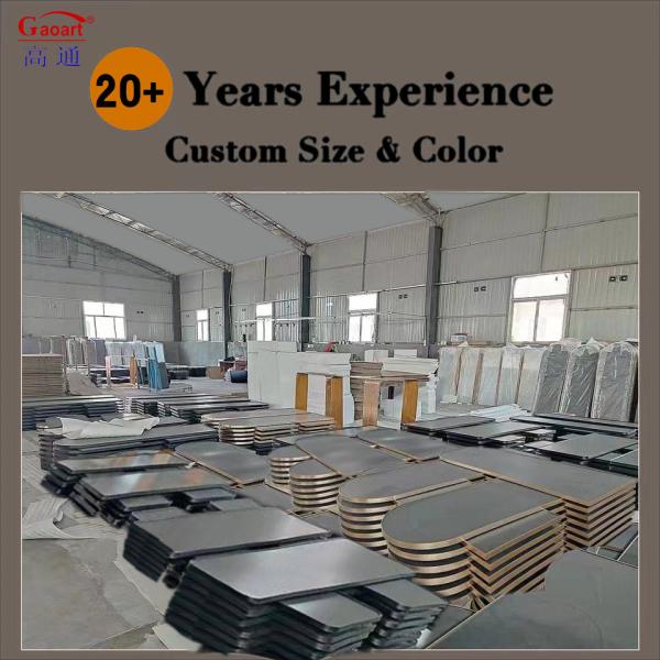 Customized Size Aluminum Unbreakable 50 Art Deco Wall Mirror for Modern Home Wineshop