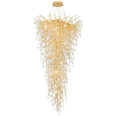 Lâmpada incandescente de bronze, cristal, lustre, teto, com fio