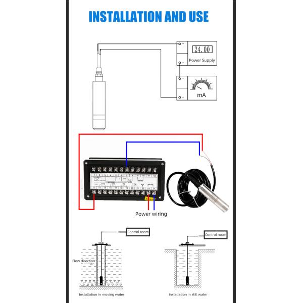 Zhejiang Full SS Hydrostatic Pressure Transmitter 0.5%Fs for High Temperature Pressure
