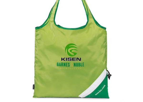 Large Folding Polyester Tote Bags , Portable Roll Up Grocery Bags For Woman