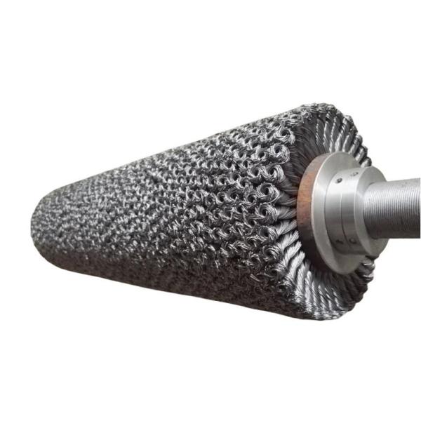 12 Inch OD Multi-Layer Twisted Wire Roller Brush for Fast Rust Removal