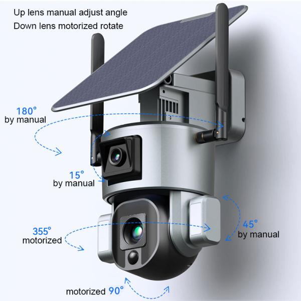 10x Zoom 4.0MP Wifi Dome CCTV Network Ipsy Solar Battery Backup Surveillance Camera 4g