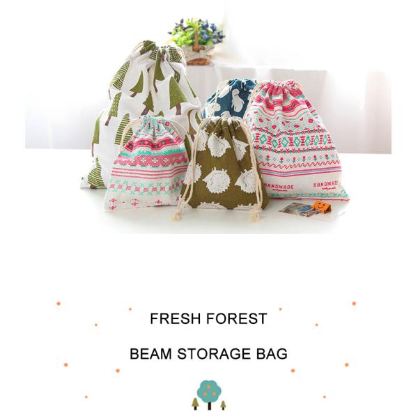 Структура запоминающего устройства домочадца сумок Drawstring белья хлопка ODM OEM