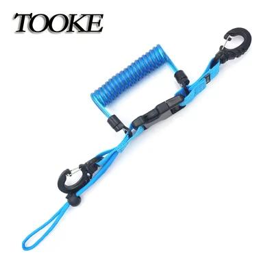 Flexible Secure TPU Plastic Wrist Diving Spring Coil Lanyard For Snorkeling Surfing