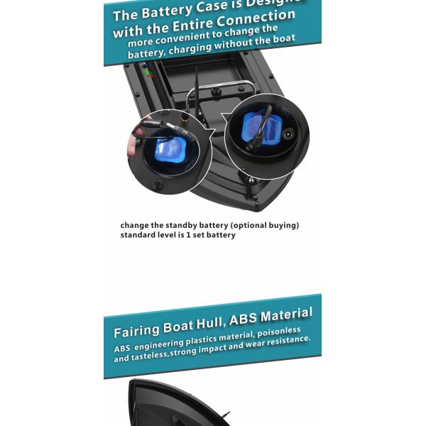 Heavy Carry 500m RC Bait Boat Fishing Two Motors Radio Controlled Fishing Bait Boat