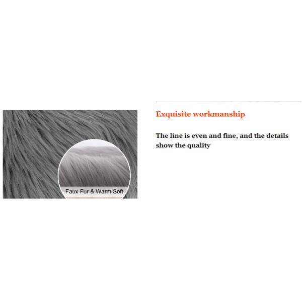 Custom Square Shape Faux Sheepskin Throw Pillow Covers  gradient Removable Washable