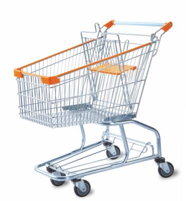 Carro do impulso do supermercado do metal da compra dos PP do revestimento do zinco