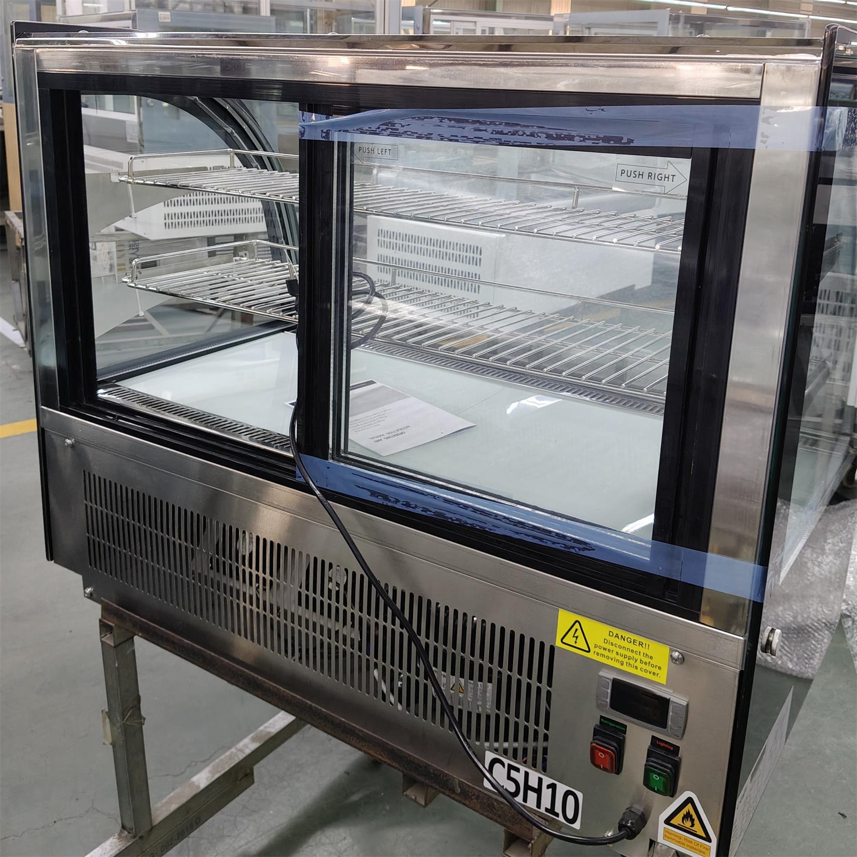 LISA90C Counter Top Curved Glass Cake Display Cooler for Cake Showcase