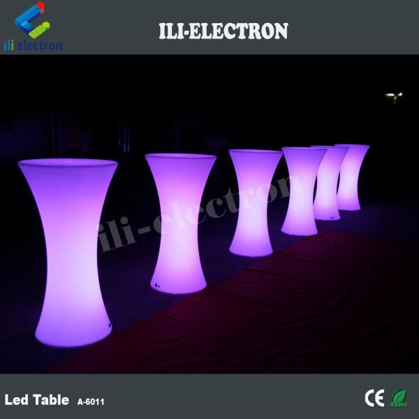 Illuminated led plastic lighting furniture set cocktail table