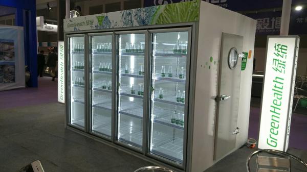 Automatic Defrost Commercial Beverage Cooler / Walk In Fridge Freezer With Glass Door
