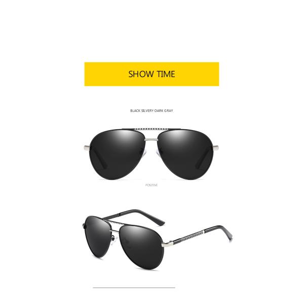 Alloys Pilot Polarized Lens Mens Luxury Sunglasses UV400 Driving Night Fishing Glasses