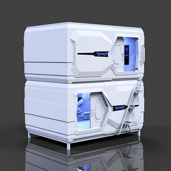 Technical Space Capsule Bed , Japanese Pod Beds For Capsule Hotel Double Bed