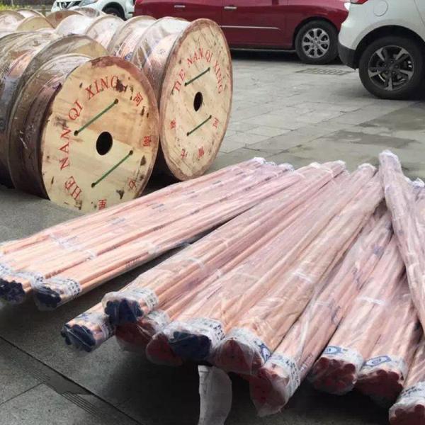 99.9% Purity Straight Copper Pipe Tube Refrigeration Air Conditioner Hard Temper