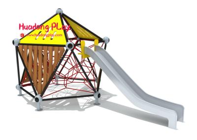 Commercial Children'S Playrope Play Equipment  By Big Stainless Steel Slide Single Square Type