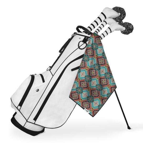 logotipo impreso a medida de microfibra de doble cara de waffle de entrenamiento de golf toalla deportiva