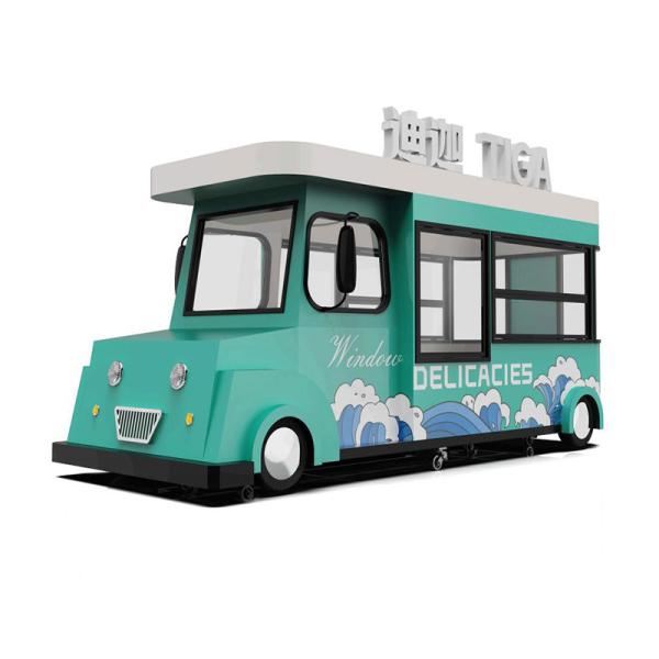 Four-Wheeled Electric Mobile Snack Cart, Multi-Function Dining Cart Stall