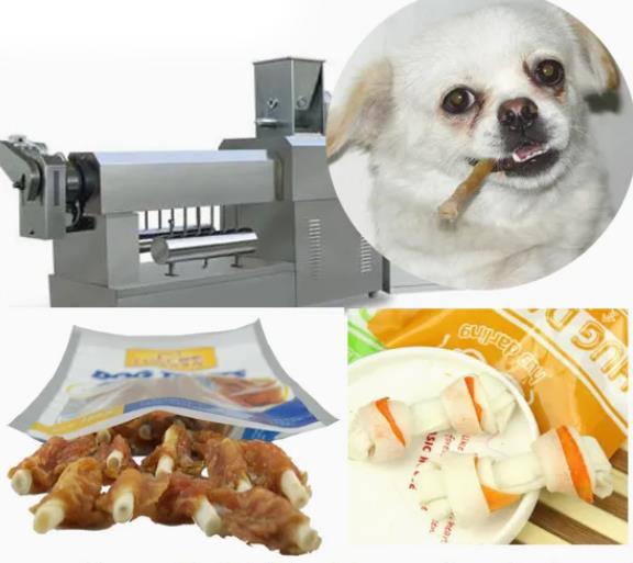 Production à faible bruit de grande vitesse de casse-croûte de chien de chewing-gum de machine d'aliment pour animaux familiers