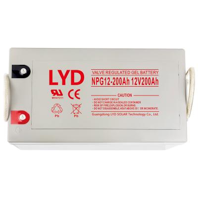 baterias acidificadas ao chumbo de carregamento solares de 12V NP12-200Ah para produtos eletrônicos de consumo