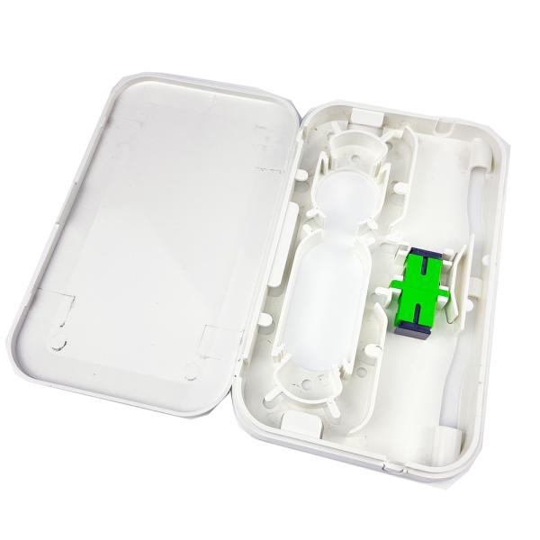 1 Núcleo SC APC Painel de tomada de placa de fachada de fibra óptica de plástico para instalação de rede FTTH interior