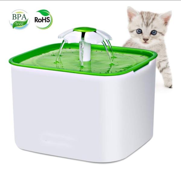 2L Automatic Pet Fountain Water Drinking Bowl BPA Free Eco Friendly
