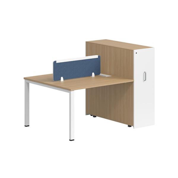 Fabrique en gros Bureau modulaire en bois Station de travail linéaire en bois avec armoire