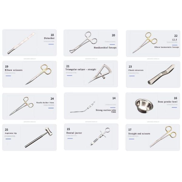 Dental Surgical Instrument Kit Dental Surgery Kit Dental Surgery 26 Piece Instrument Set Dental Orthodontics Kit &18 Pcs High Quality Basic Orthodontics Dental Instruments Tools Set Metal & Plastic