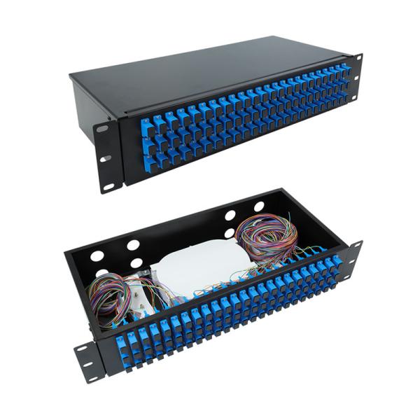 48F 96F 3U Optical Fiber Patch Panel Termination Box For Fiber Optic Cable 19 Rack Mount