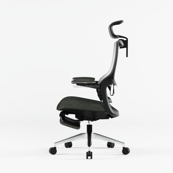Ergonomic High Back Swivel Chair With Footrest Waterproof Easy Maintenance