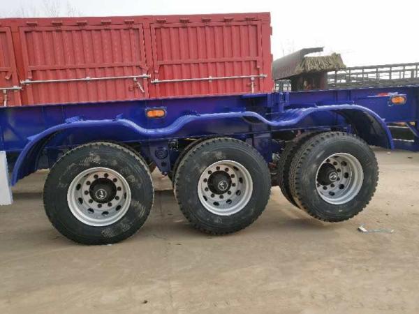 40ft 12m Tractor Trailer Truck 3 Axle Skeleton Semi Trailer For Container Transport