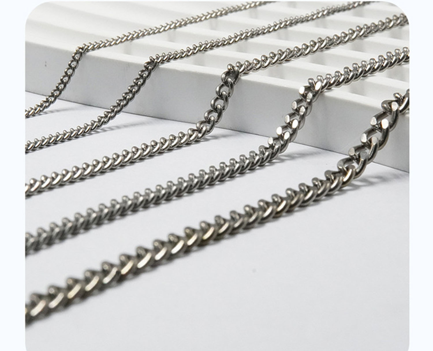 Pure Titanium Jewelry Denim Chain Pendant Accessory DIY Retro Twist Chain Tinl1145