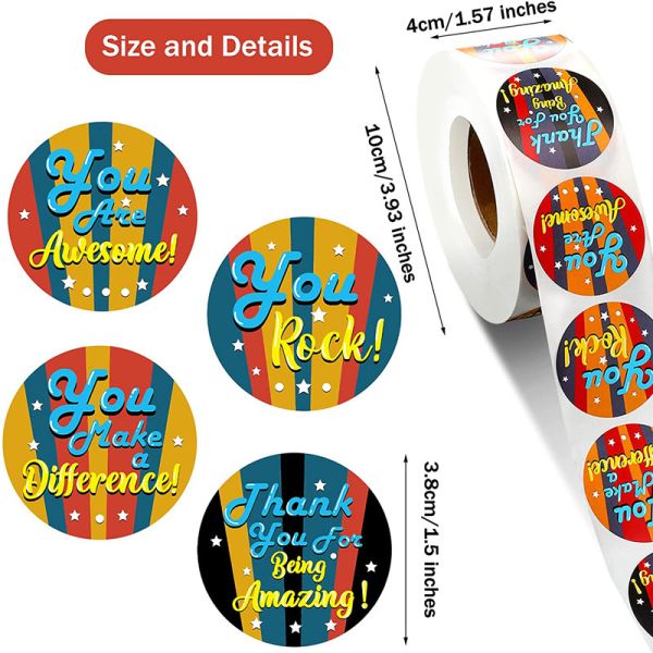 Thank You Seal Stickers For My Small Business Custom Printed Packaging