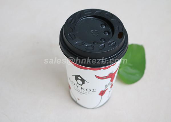 Food Grade Black Coffee Paper Cups , Disposable To Go Coffee Cups Insulated