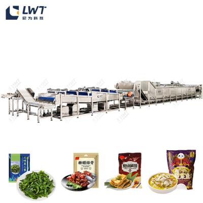 Linha de produção de legumes condimentados Linha de produção de legumes pré-cozidos, refrigerados e secados a sopro