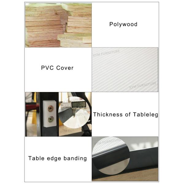 PVC Hotel 8 Foot Banquet Table Marriage Hall Dining Table with Folding Leg